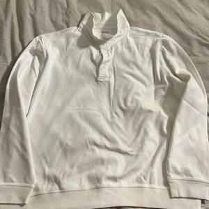 White long sleeve polo shirt